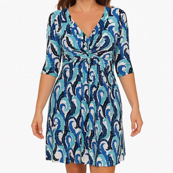 Boden Dresses & Skirts - Blue and White Patterned Women's Dress